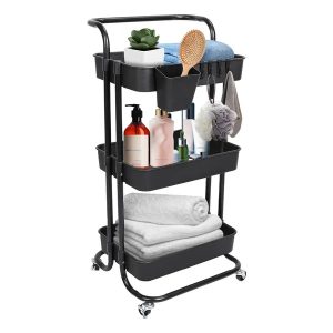 3 Tier Rolling Utility Cart Movable Storage Organizer
