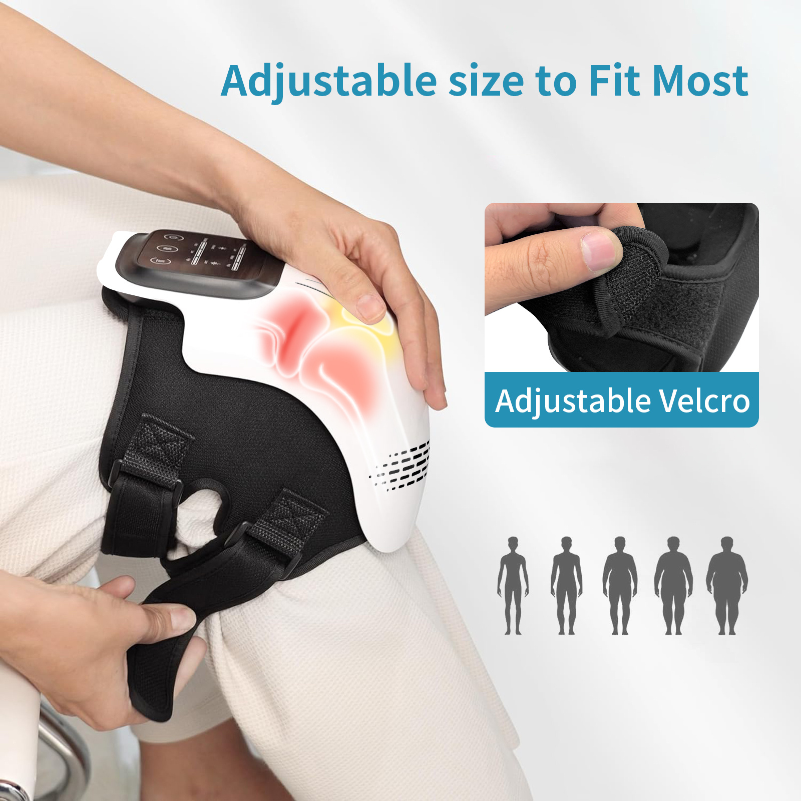 Electric Knee Massager Rechargeable Pain Relief Infrared Laser Vibration Knee Massager - Image 4